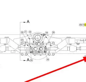 Oryginalny zawór spustowy o numerze katalogowym 101838958, stosowany w kombajnach zbożowych marki Rostselmash schemat