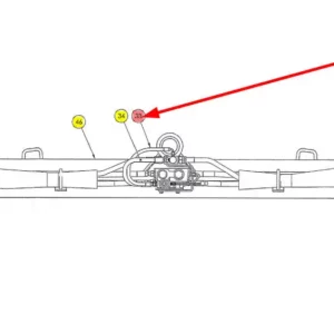 Oryginalny wąż wysokociśnieniowy o numerze katalogowym 101839024, stosowany w kombajnach zbożowych marki Rostselmash schemat.
