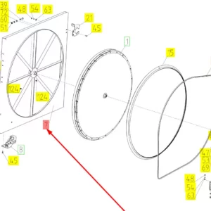 Oryginalna obudowa wlotu powietrza o numerze katalogowym 101850559, stosowana w kombajnach zbożowych marki Rostselmash schemat.