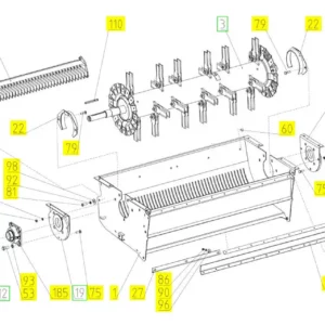Oryginalna pokrywa łożyska plastikowa o numerze katalogowym 101855968, stosowany w kombajnach zbożowych marki Rostslemash schemat