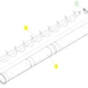 Oryginalna śruba o wymiarach M12 x 35 mm 8.8 z pełnym gwintem i numerze katalogowym 101863154, szeroko stosowana w kombajnach zbożowych marki Rostselmash. schemat