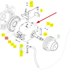 Oryginalna przekładnia Cummins IV o numerze 101879005, stosowana w kombajnach zbożowych marki Rostselmash.