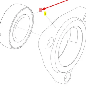Oryginalne łożysko kulkowe o numerze katalogowym 101916771, stosowane w kombajnach zbożowych marki Rostselmash schemat.
