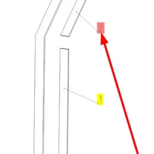 Oryginalna uszczelka o numerze katalogowym 102157211, stosowana w kombajnach zbożowych marki Rostselmash schemat