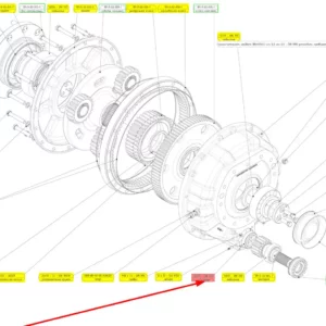 Oryginalne łożysko stożkowe o numerze katalogowym 102265139, stosowane w kombajnach zbożowych marki Rostselmash schemat.
