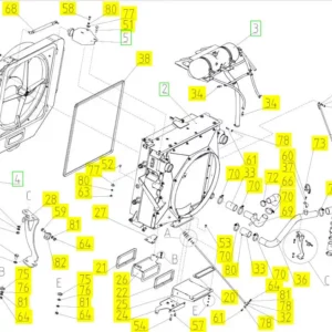 Oryginalny pręt o numerze katologowym 102327012, stosowany w kombajnach zbożowych marki Rostselmash- schemat.