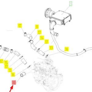 Oryginalna tuleja o numerze katalogowym 102336018, stosowana w kombajnach zbożowych marki Rostselmash- schemat.