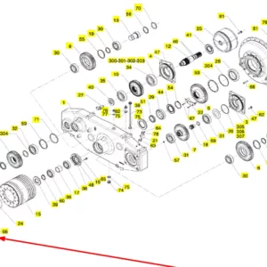 Oryginalne sprzęgło o numerze katalogowym 102370178, stosowane w kombajnach zbożowych marki Rostselmash schemat.