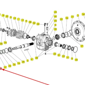 Oryginalna pokrywa przekładni o numerze katalogowym 102404812, stosowana w kombajnach zbożowych marki Rostselmash schemat.