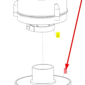 Oryginalny adapter filtra wstępnego klimatyzacji o numerze katalogowym 102502516, stosowany w kombajnach zbożowych marki Rostselmash schemat