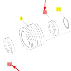 Oryginalne łożysko kulkowe US020-2S.SH.C30.C3 FKL o numerze katalogowym 102513311, stosowane w kombajanch zbożowych marki Rostselamsh- schemat.