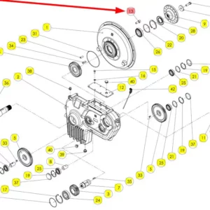 Oryginalna śruba o numerze katalogowym 102570214, stosowana w kombajnach zbożowych marki Rostselmash. schemat