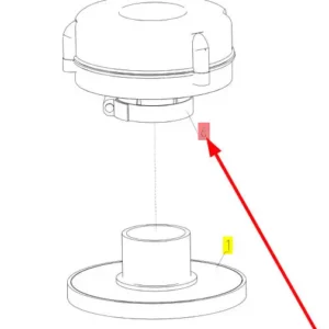 Oryginalny adapter filtra wstępnego klimatyzacji o numerze katalogowym 102593207, stosowany w kombajnach zbożowych marki Rostselmash schemat