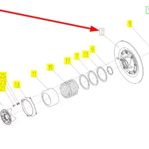 Oryginalna tarcza wariatora o numerze katalogowym 102606479, stosowana w kombajnach zbożowych marki Rostselmash. schemat