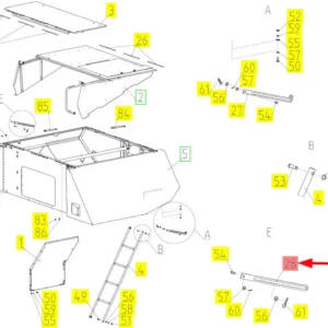 Oryginalna płytka prowadząca o numerze katalogowym 102611207, stosowana w kombajnach zbożowych marki Rostselmash- schemat.