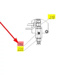 Oryginalny filtr ciśnienia oleju hydraulicznego o numerze katalogowym 102648854, stosowany w kombajnach zbożowych marki Rostselmash schemat.