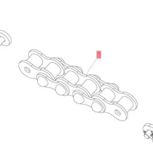 Oryginalna spinka łańcucha o numerze katalogowym 102686673, stosowana w kombajnach zbożowych marki Rostselmash schemat.