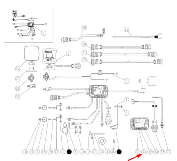 Sulky 720277 Złączka elektryczna schemat