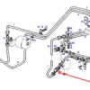 Oryginalna redukcja hydrauliczna o numerze katalogowym X584501300000, szeroko stosowane w ciągnikach rolniczych marek Fendt, Challenger schemat.