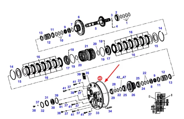 Oryginalny pierścień uszczelniający oring o wymiarach 280 x 4 i numerze katalogowym X549041800000, stosowany w ciągnikach rolniczych marki Fendt schemat.