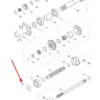 Oryginalny pierścień dystansowy łożyska o grubości 4,6 mm i numerze katalogowym TE354.361T-23, stosowany w ciągnikach rolniczych marek Arbos oraz Lovol schemat.