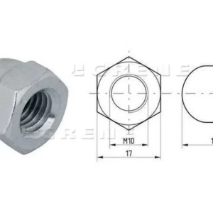 Nakrętka kołpakowa DIN1587 stalowa ocynk kl. 6 M10x1.50 Kramp