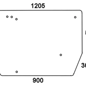 Szyba tylna Zetor POST 1995