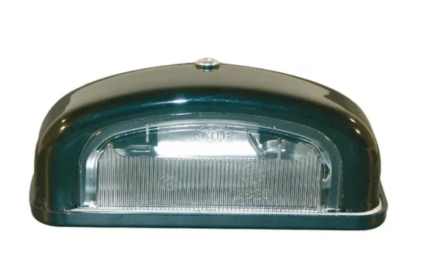 Lampa oświetlenia tablicy rejestracyjnej 5W prostokątna 12V przezroczysta przykręcana 105x40x55 mm płaskie przyłącze Hella