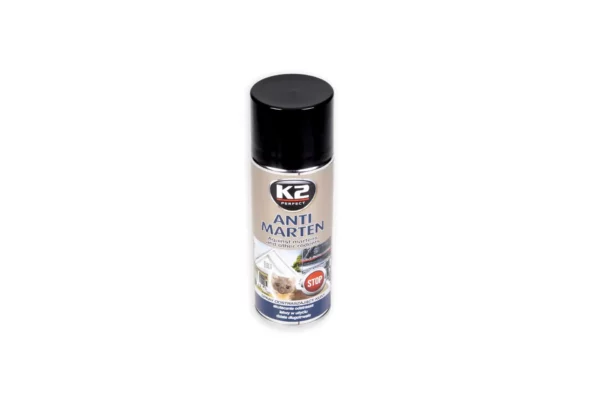 Spray na kuny K2 ANTI MARTEN to wysoce skuteczny środek chroniący elementy samochodu przed uszkodzeniem ze strony kun i gryzoni. Zapobiega przegryzaniu kabli