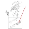 Regulator napięcia BOSCH o oznaczeniu F00M144129 i oryginalnym numerze katalogowym V836679143, stosowany w kombajnach zbożowych rolniczych marek Massey Ferguson, Fendt, Laverda, Valtra i Challenger schemat