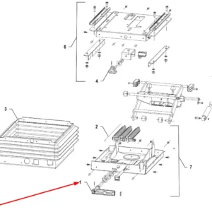 Oryginalna dźwignia regulacji wagi operatora o numerze katalogowym 00071880, stosowana w ciągnikach rolniczych marki Arbos schemat.