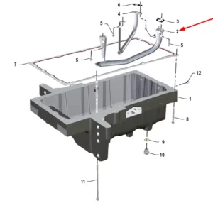 Oryginalny przewód miski olejowej o numerze katalogowym K0067226, stosowany w ciągnikach rolniczych marki Arbos.