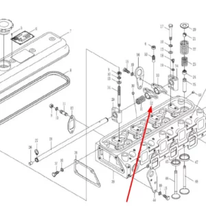 Oryginalna dźwigienka zaworowa o numerze katalogowym L0000106, stosowana w ciągnikach rolniczych marek Arbos oraz Lovol.