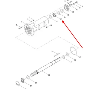 Oryginalne łożysko o wymiarach 50 x 90 x 20 i numerze katalogowym L0003156, stosowane w ciągnikach rolniczych marek Arbos oraz Lovol schemat.