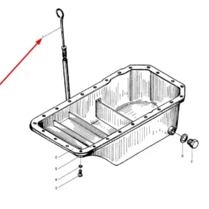 Oryginalna miarka poziomu oleju o numerze katalogowym L0005595, stosowana w ciągnikach rolniczych marek Arbos oraz Lovol.
