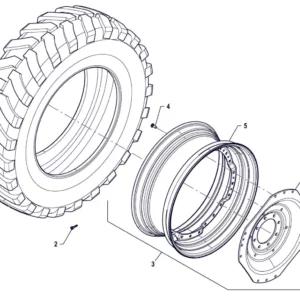 Oryginalna nakrętka tytanowa M16 x 1.5 o numerze katalogowym P5S32001125, stosowana w ciągnikach rolniczych marki Arbos.