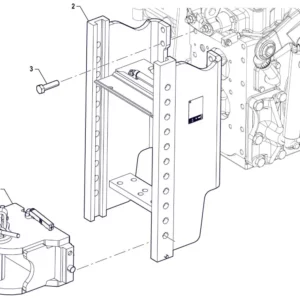 Oryginalny zaczep transportowy manualny o numerze katalogowym P5S35001109, stosowany w ciągnikach rolniczych marki Arbos schemat.