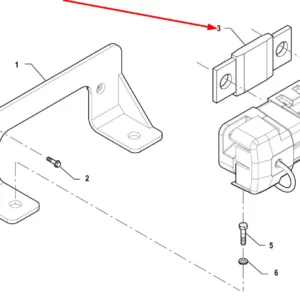 Oryginalny bezpiecznik 500A o numerze katalogowym P5S48401149, stosowany w ciągnikach rolniczych marki Arbos schemat.