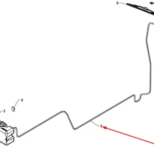 Oryginalny przewód spryskiwacza o numerze katalogowym P5S48601018, stosowany w ciągnikach rolniczych marki Arbos schemat.