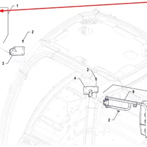Oryginalne lusterko boczne o numerze katalogowym P5S52801121, stosowane w ciągnikach rolniczych marki Arbos schemat.