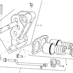 Oryginalna nakrętka o numerze katalogowym P5S55102145, stosowana w ciągnikach rolniczych marki Arbos schemat.