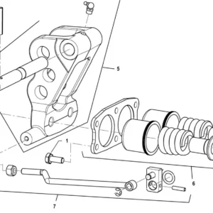 Oryginalna nakrętka o numerze katalogowym P5S55102146, stosowana w ciągnikach rolniczych marki Arbos schemat.