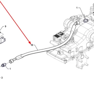 Oryginalny przewód hydrauliczny o numerze katalogowym P5S55801109, stosowany w ciągnikach rolniczych marki Arbos.