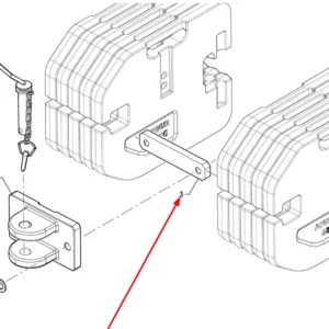 Oryginalna płyta mocująca o numerze katalogowym P5S74101111, stosowana w ciągnikach rolniczych marki Arbos schemat.