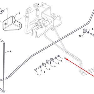 Oryginalna nakrętka M6 o numerze katalogowym PIS03010004, stosowana w ciągnikach rolniczych marki Arbos.
