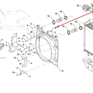 Oryginalna nakrętka M6 o numerze katalogowym PIS03030003, stosowana w ciągnikach rolniczych marki Arbos.