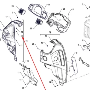 Oryginalna nakrętka sprężysta o numerze katalogowym PIS03130002, stosowana w ciągnikach rolniczych marki Arbos schemat.