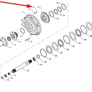 Oryginalny pierścień oring 12,42 x 1,78 o numerze katalogowym PIS07010008, stosowany w ciągnikach rolniczych marki Arbos.