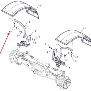 Oryginalna śruba M12 x 40 o numerze katalogowym PIS12030021, stosowana w ciągniakch rolniczych marki Arbos schemat.