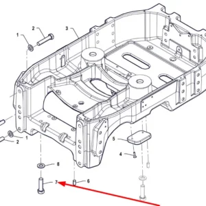 Oryginalna śruba M18 x 60 o numerze katalogowym PIS12030038, stosowana w ciągnikach rolniczych marki Arbos.